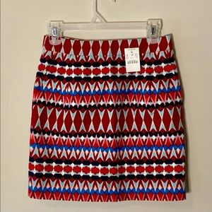 NWT JCrew Fully Lined Patterned Textured Short Straight Mini Pencil Skirt